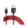 Kabel USAMS Kabel magnetyczny U-Sure microUSB1m 2,1A pleciony czerwony